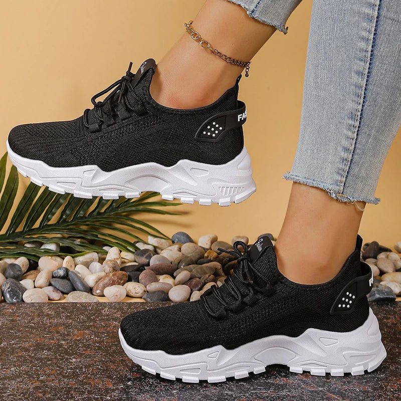 Women's Knit Platform Sneakers