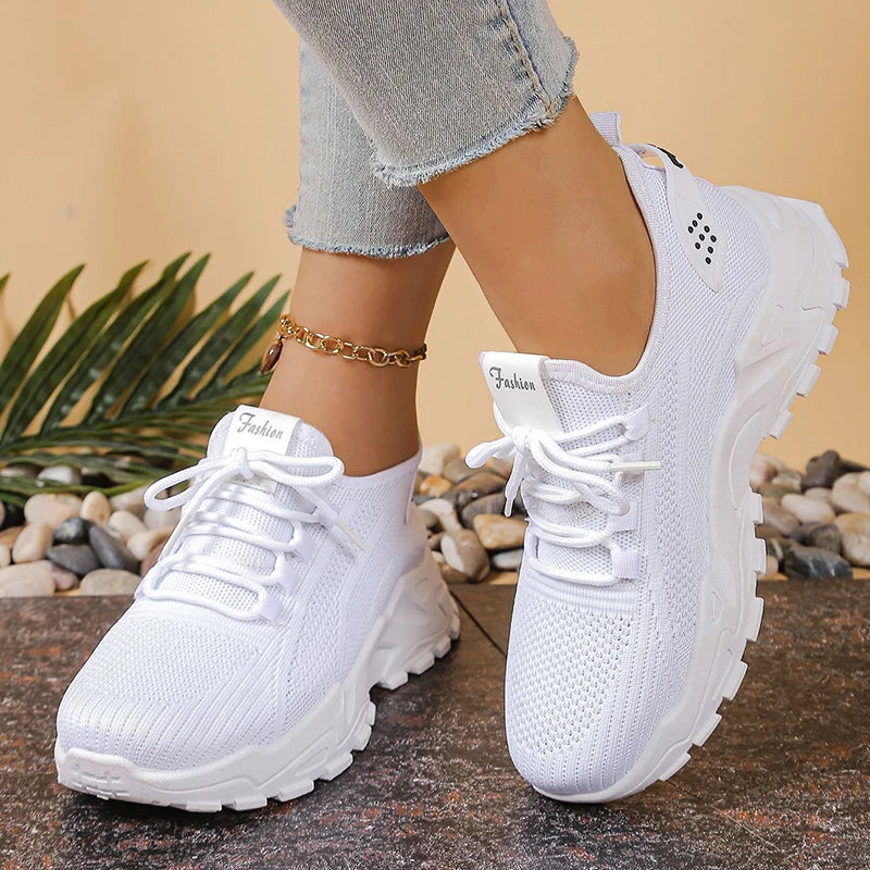 Women's Knit Platform Sneakers