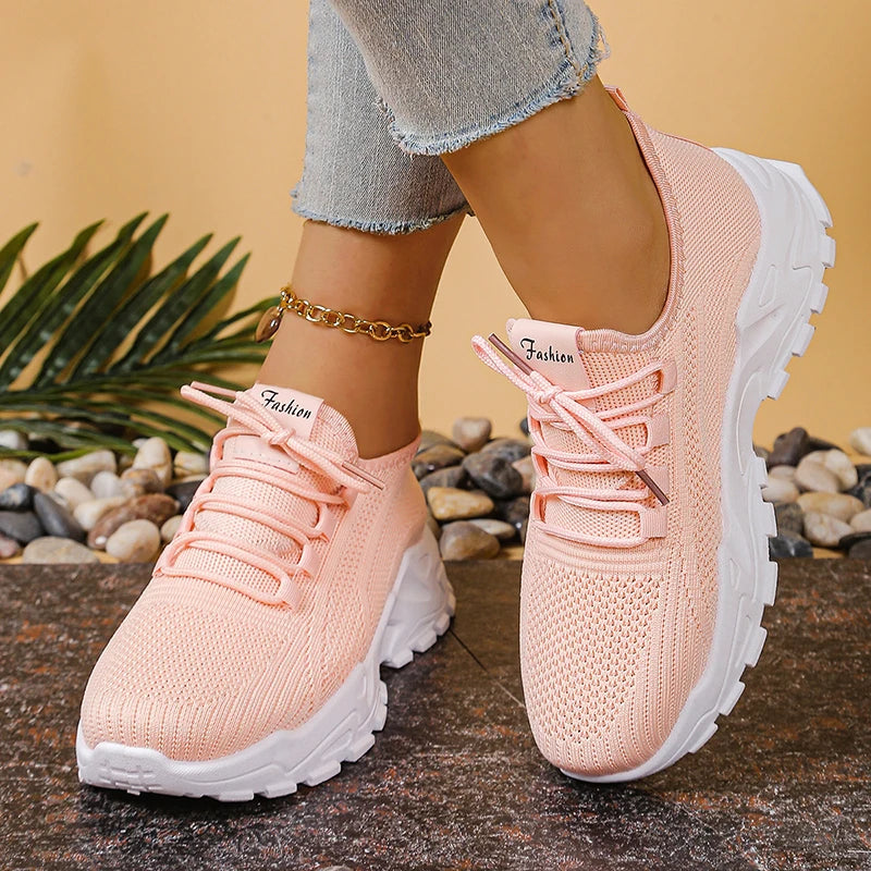 Women's Knit Platform Sneakers