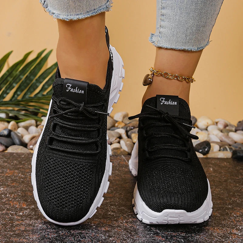 Women's Knit Platform Sneakers