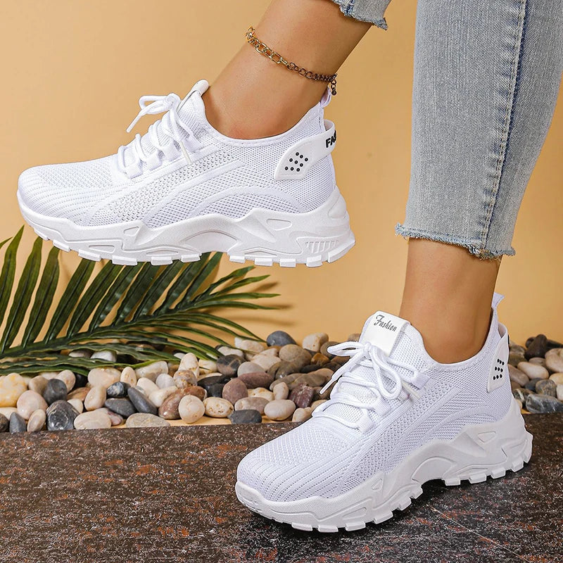 Women's Knit Platform Sneakers