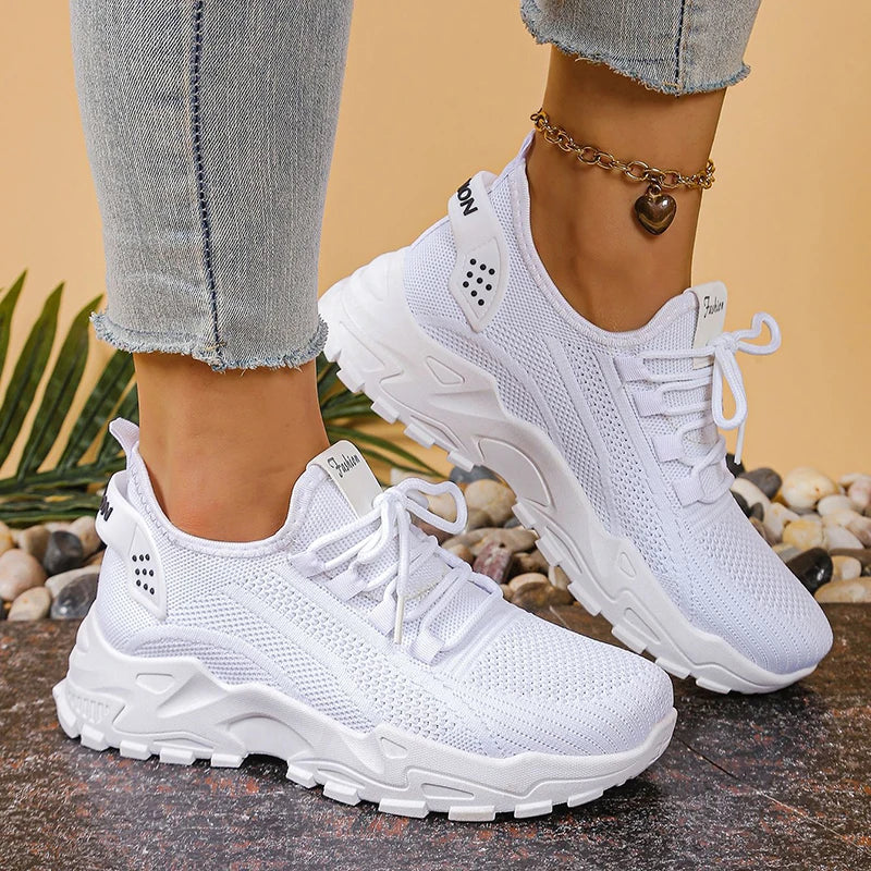 Women's Knit Platform Sneakers